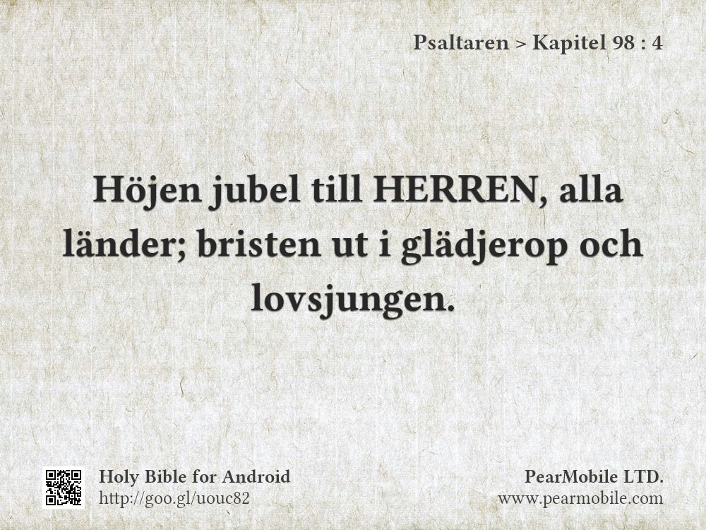 Psaltaren, Kapitel 98:4